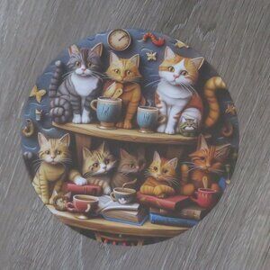 CAT Lovers Wall Sign Aluminum Metal (F59)